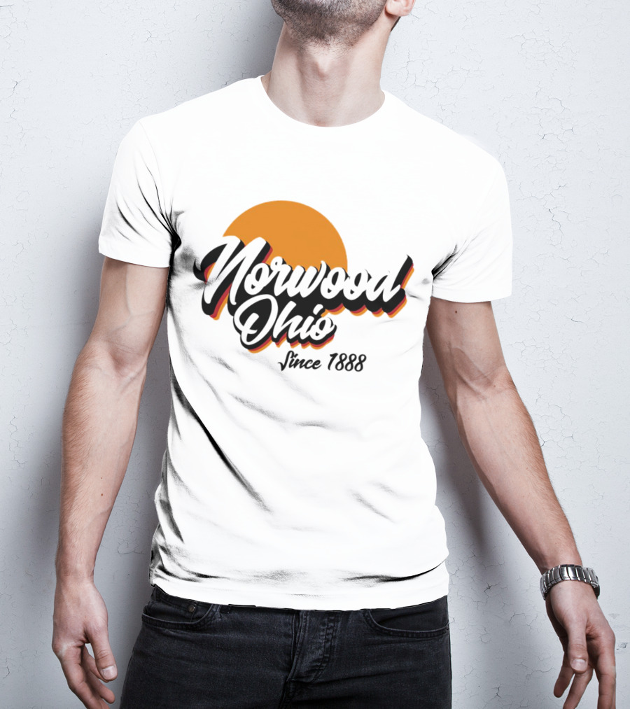 Norwood Ohio Since 1888 Retro Sunset T-Shirt