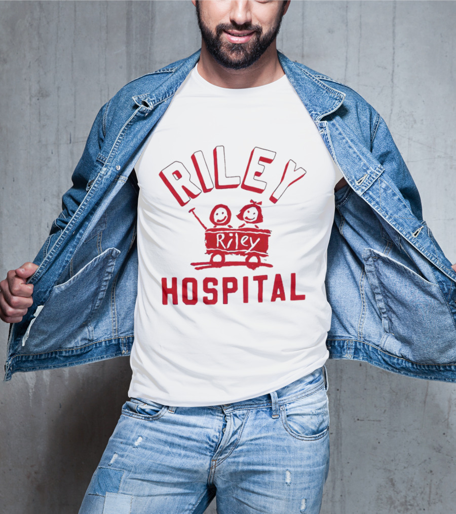 Riley Hospital Wagon Smiley Faces Arch T-Shirt