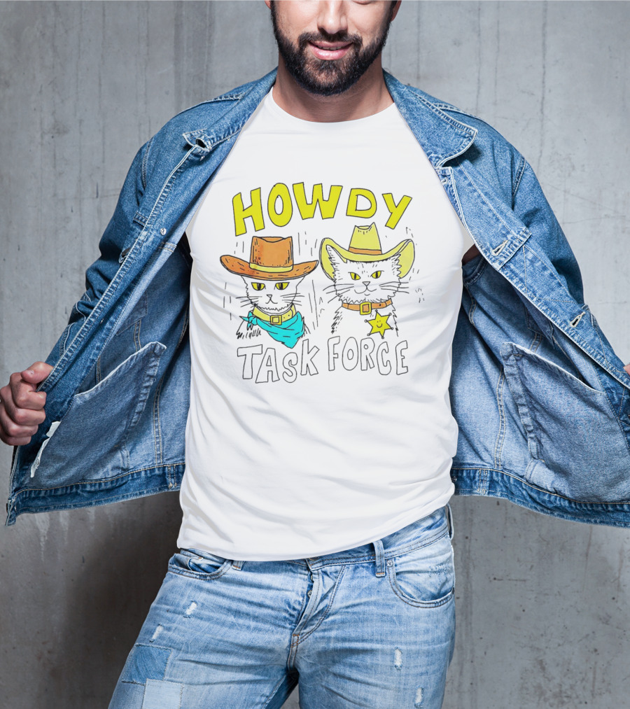 Howdy Cat Task Force Cowboy Cats T-Shirt