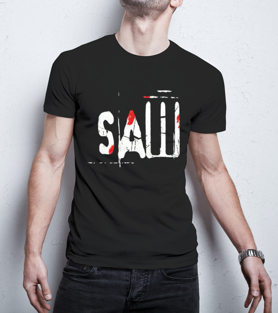 Saw Horror Bloody Lettering T-Shirt