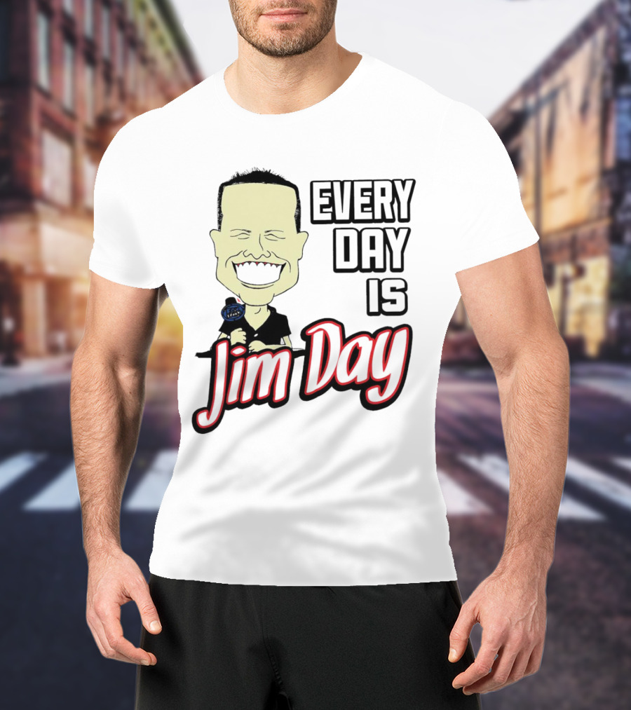 Every Day Is Jim Day Face Character Cartoon T-Shirt
