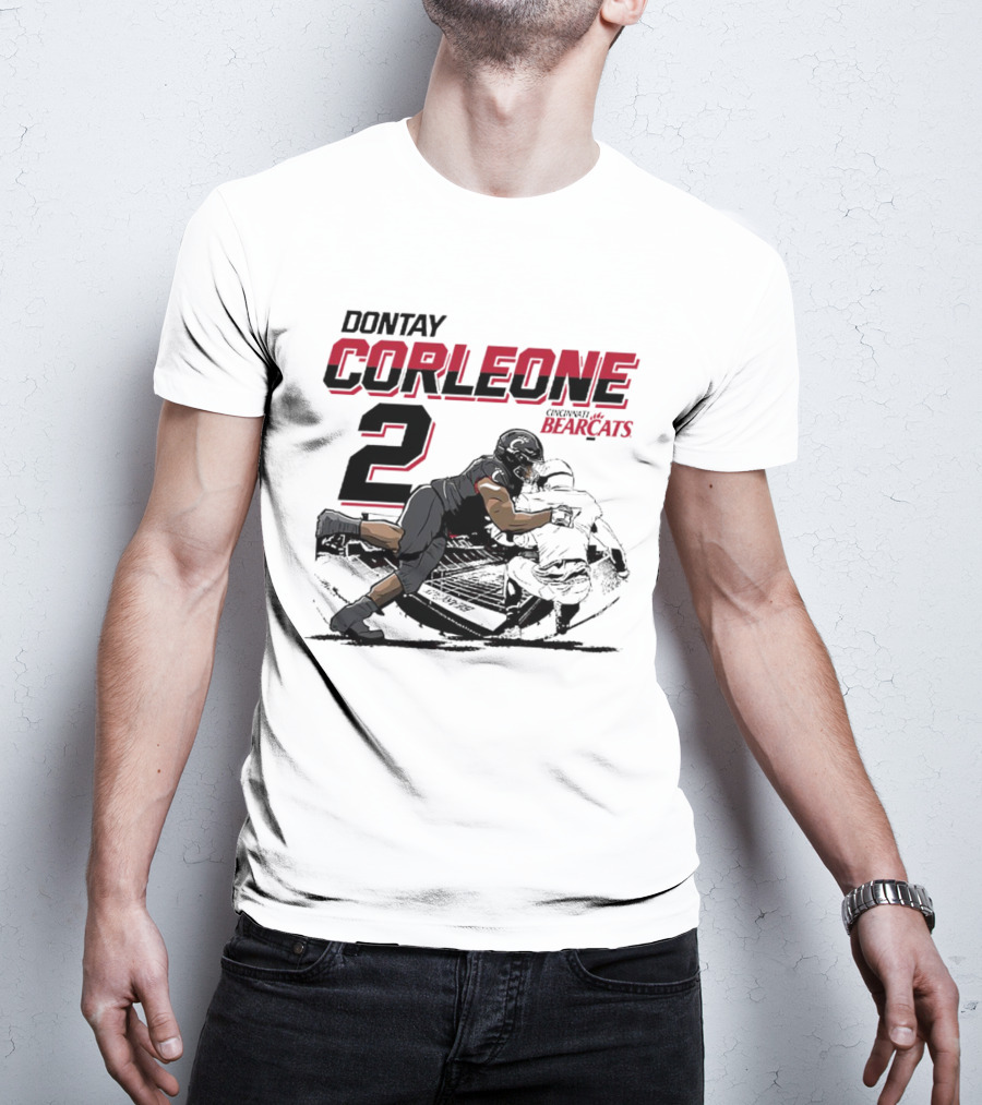 Dontay Corleone 2 Cincinnati Bearcats Football Action T-Shirt