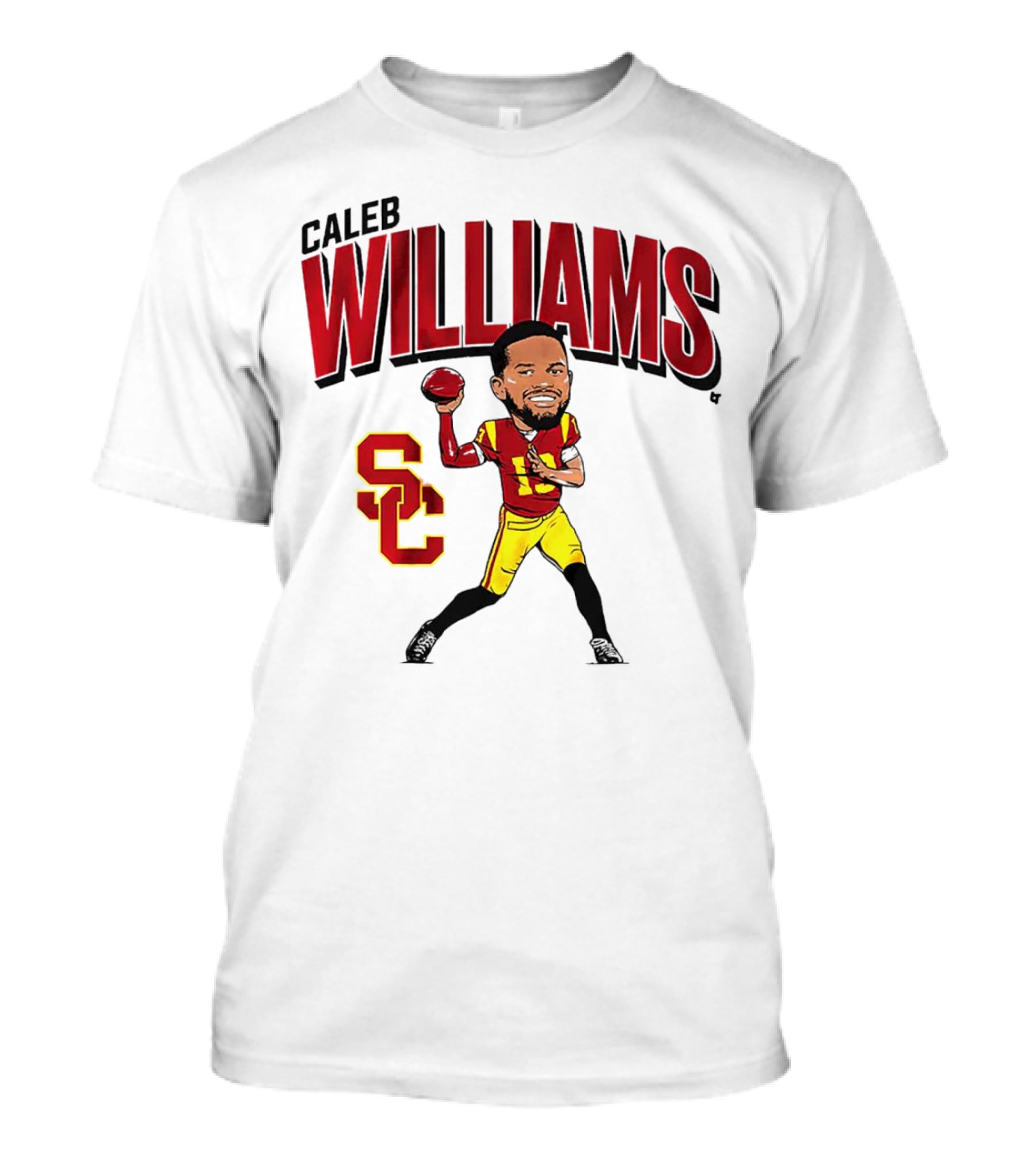 Caleb Williams USC Trojans Football Caricature With SC T-Shirt