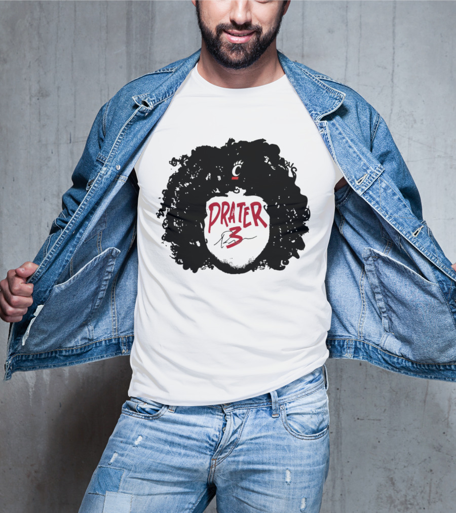 Prater 3 Hair Silhouette Cincinnati Bearcats Football T-Shirt