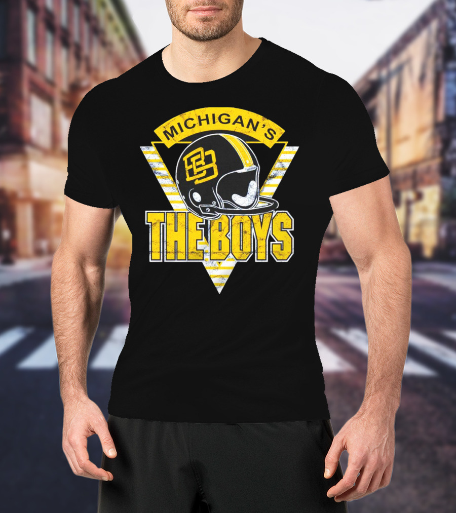 Michigan's The Boys Football Helmet T-Shirt