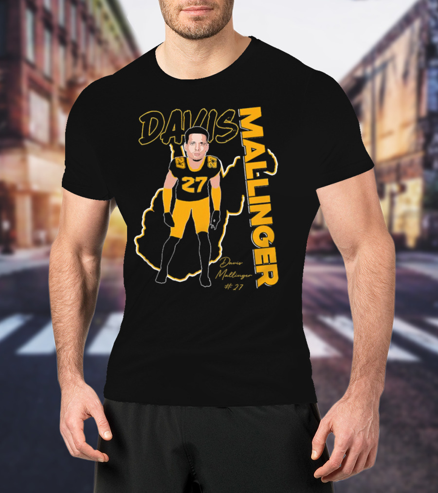 Davis Mallinger West Virginia #27 Football Signature T-Shirt