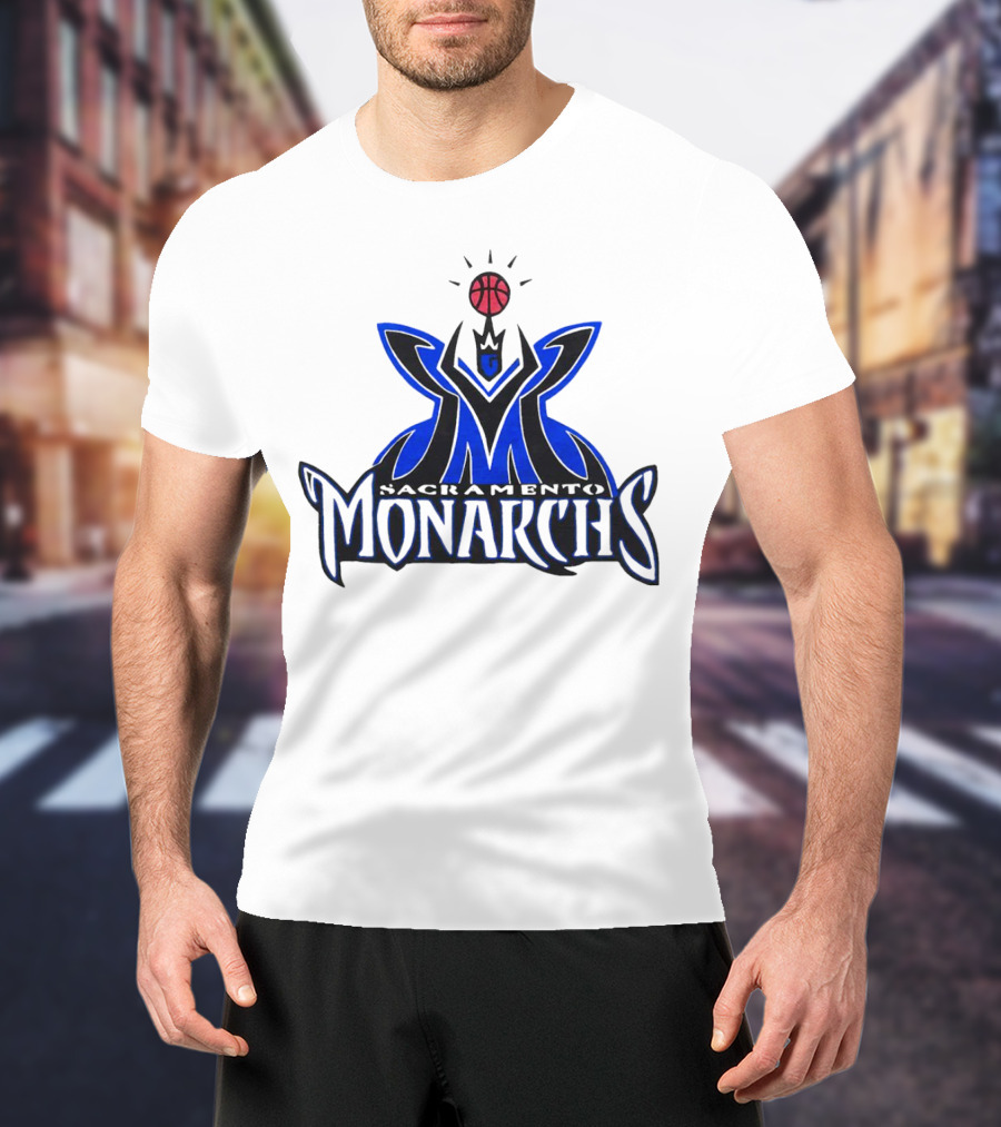 Sacramento Monarchs Basketball Logo Emblem T-Shirt