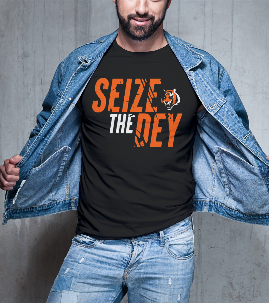 Seize The Dey Cincinnati Bengals Tiger T-Shirt