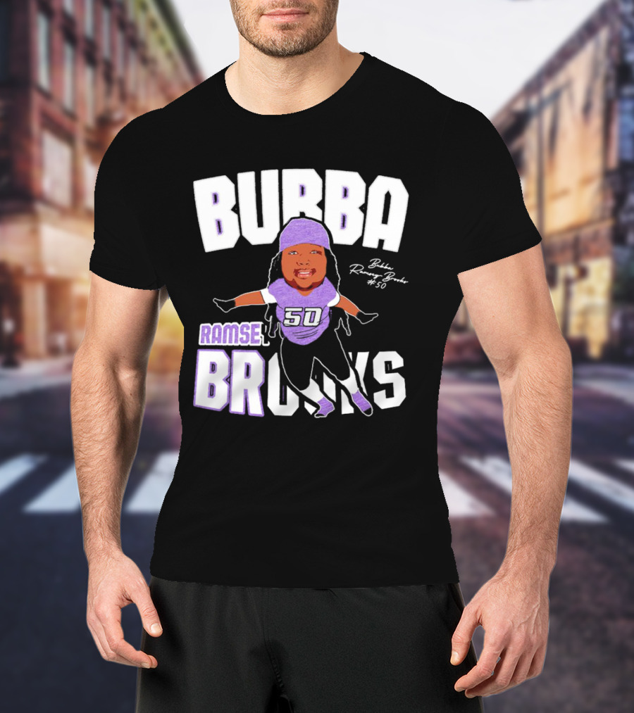 Bubba Ramsey-Brooks #50 TCU Horned Frogs Football Character T-Shirt