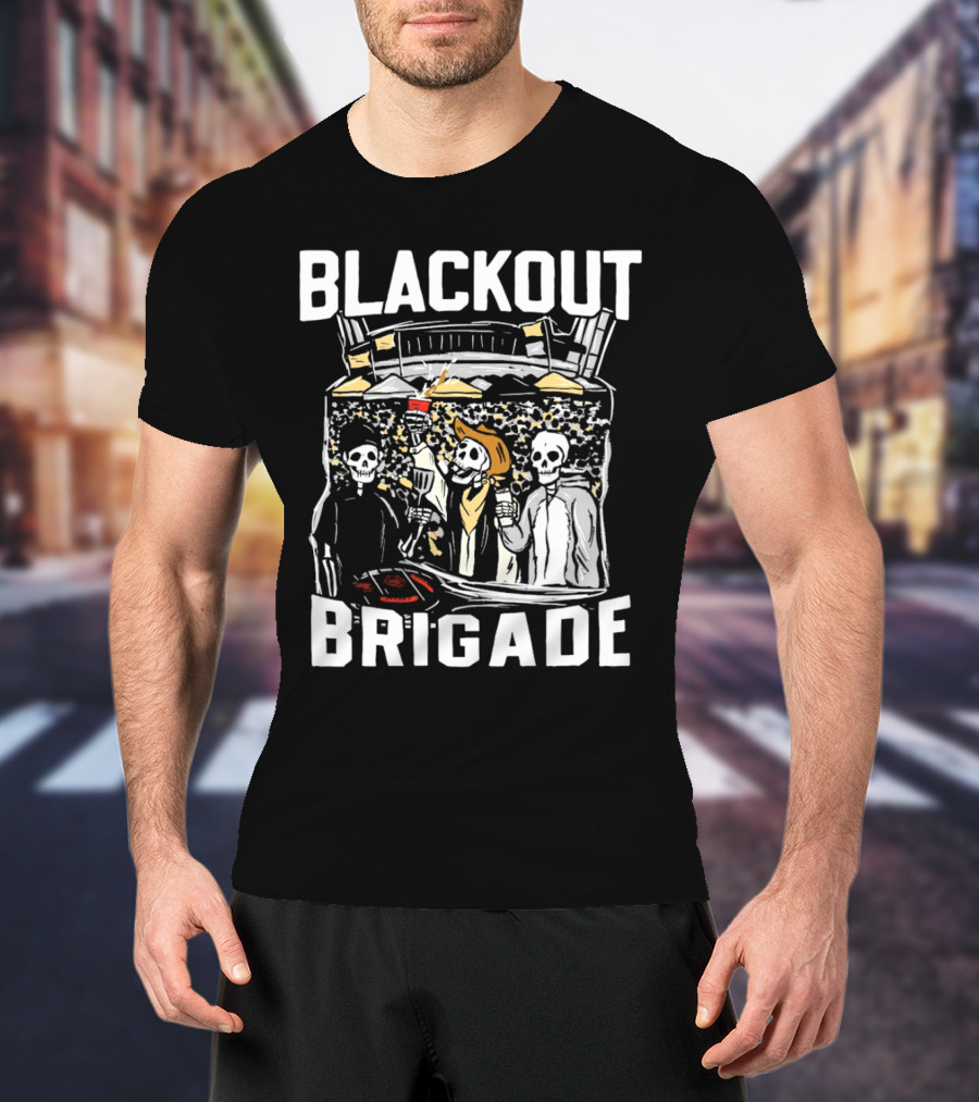 Blackout Brigade Colorado Buffaloes Football Stadium Skeletons Party T-Shirt
