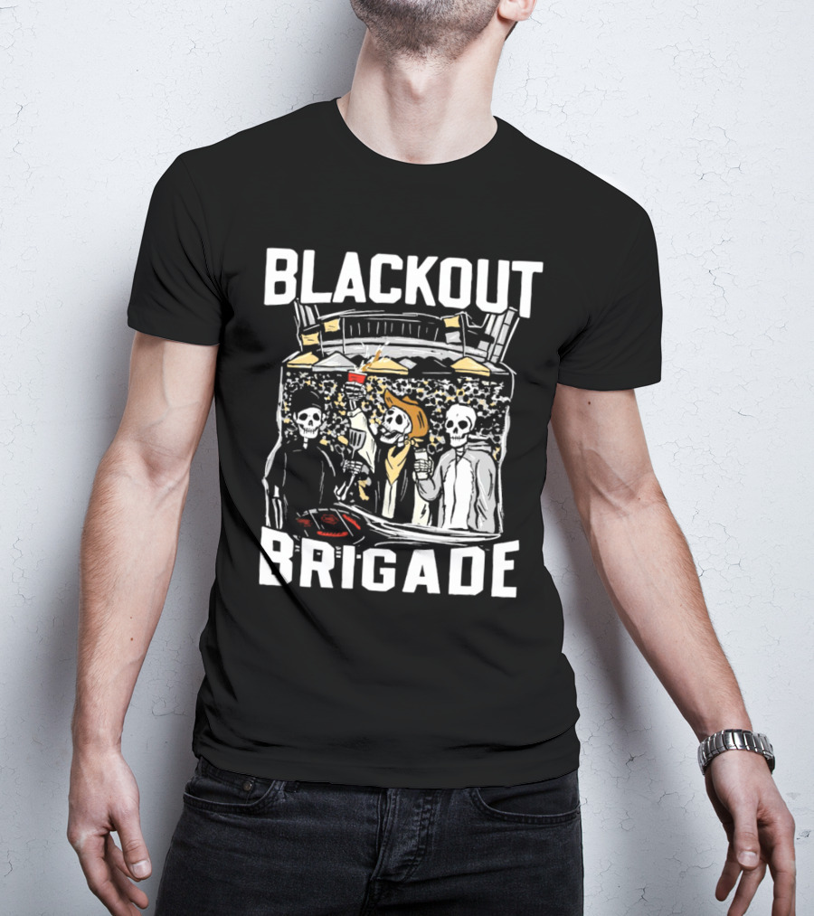 Blackout Brigade Colorado Buffaloes Football Stadium Skeletons Party T-Shirt