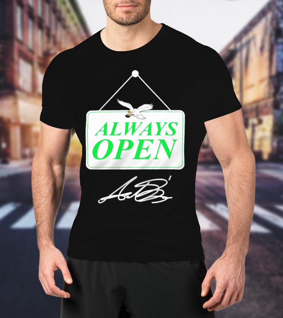 Eagles Autism Foundation Always Open Sign With Eagle And Signature T-Shirt