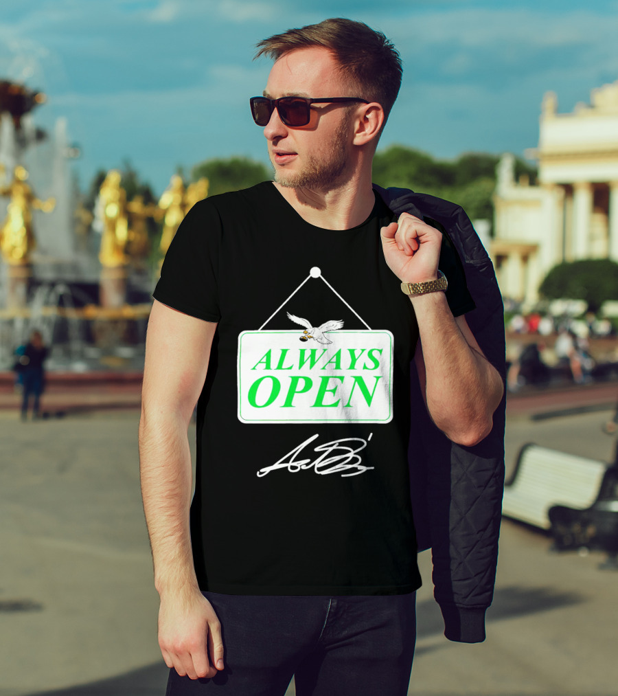 Eagles Autism Foundation Always Open Sign With Eagle And Signature T-Shirt