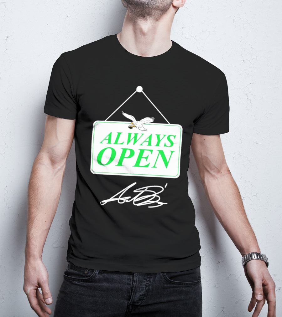 Eagles Autism Foundation Always Open Sign With Eagle And Signature T-Shirt