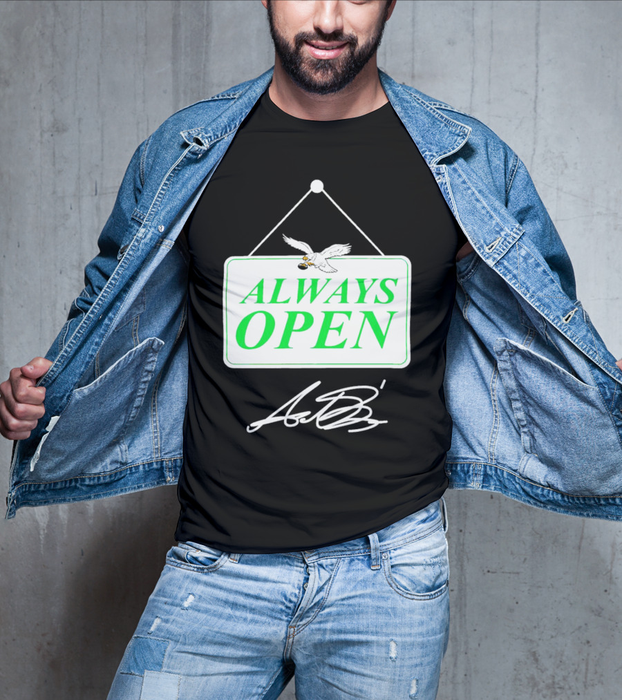 Eagles Autism Foundation Always Open Sign With Eagle And Signature T-Shirt