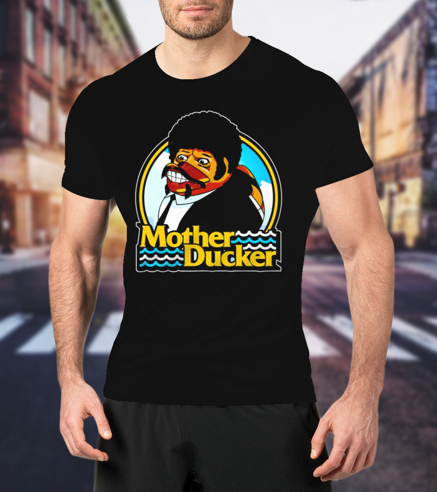 Mother Ducker Retro Cartoon Character Mashup T-Shirt