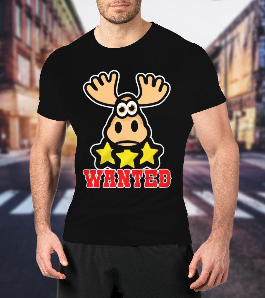 Wanted Three Star Moose Red Dead Redemption T-Shirt