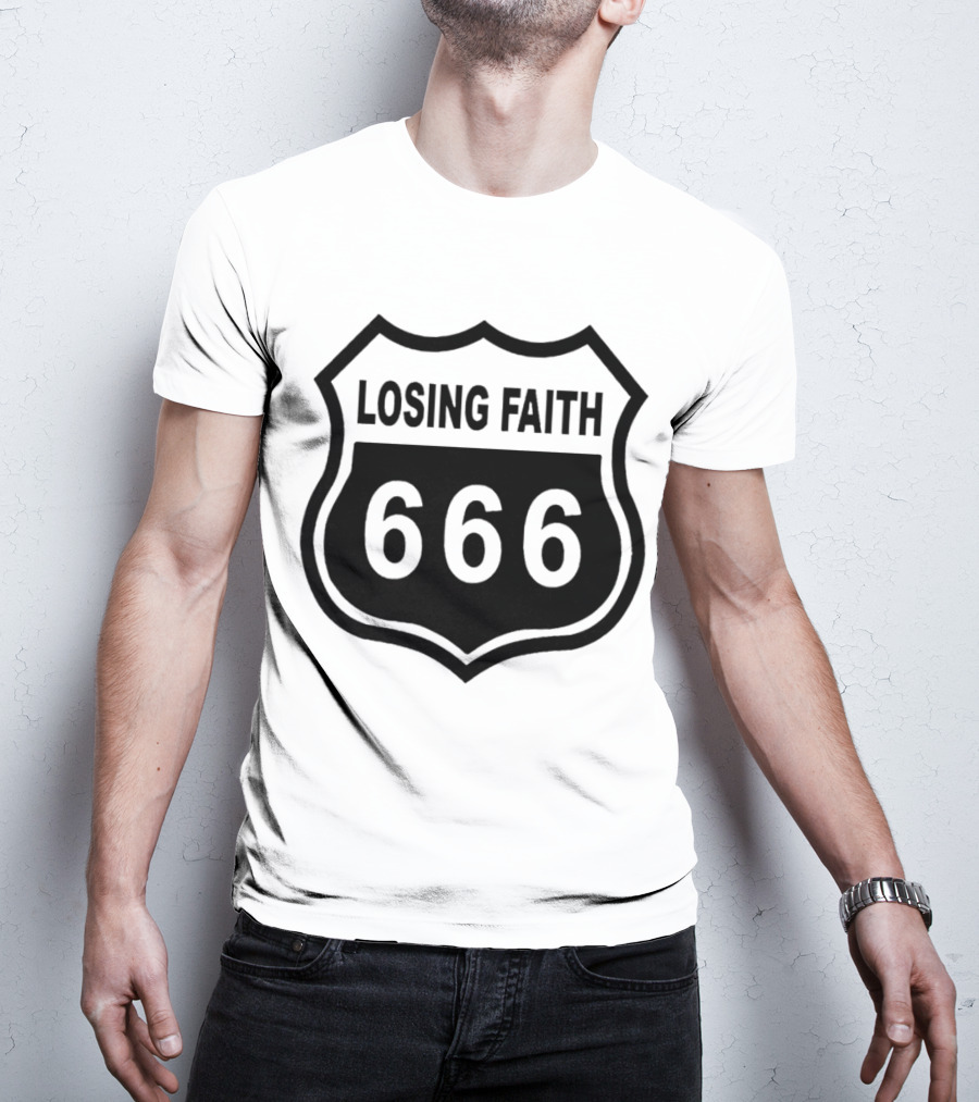 Losing Faith 666 Nikki Sixx Motley Crue Emblem T-Shirt