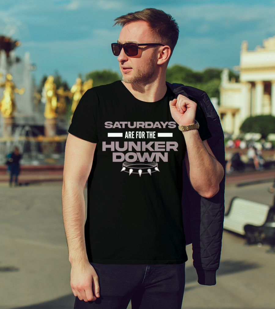 Saturdays Are For The Hunker Down Georgia Bulldogs Football Fanatic Spirit T-Shirt