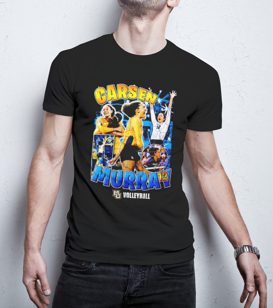 Carsen Murray 12 Marquette University Volleyball Mural T-Shirt
