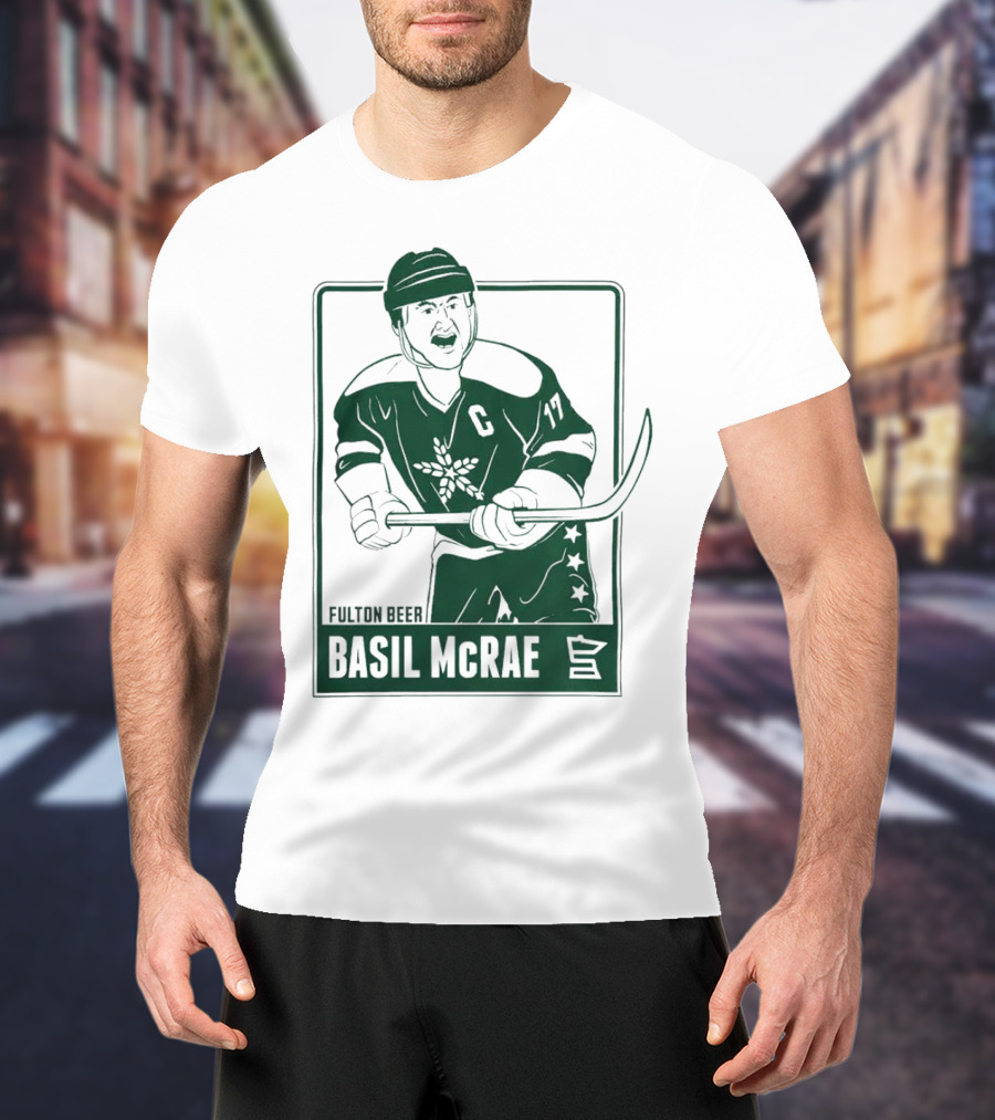Fulton Beer Basil McRae Columbus Blue Jackets Hockey Player T-Shirt
