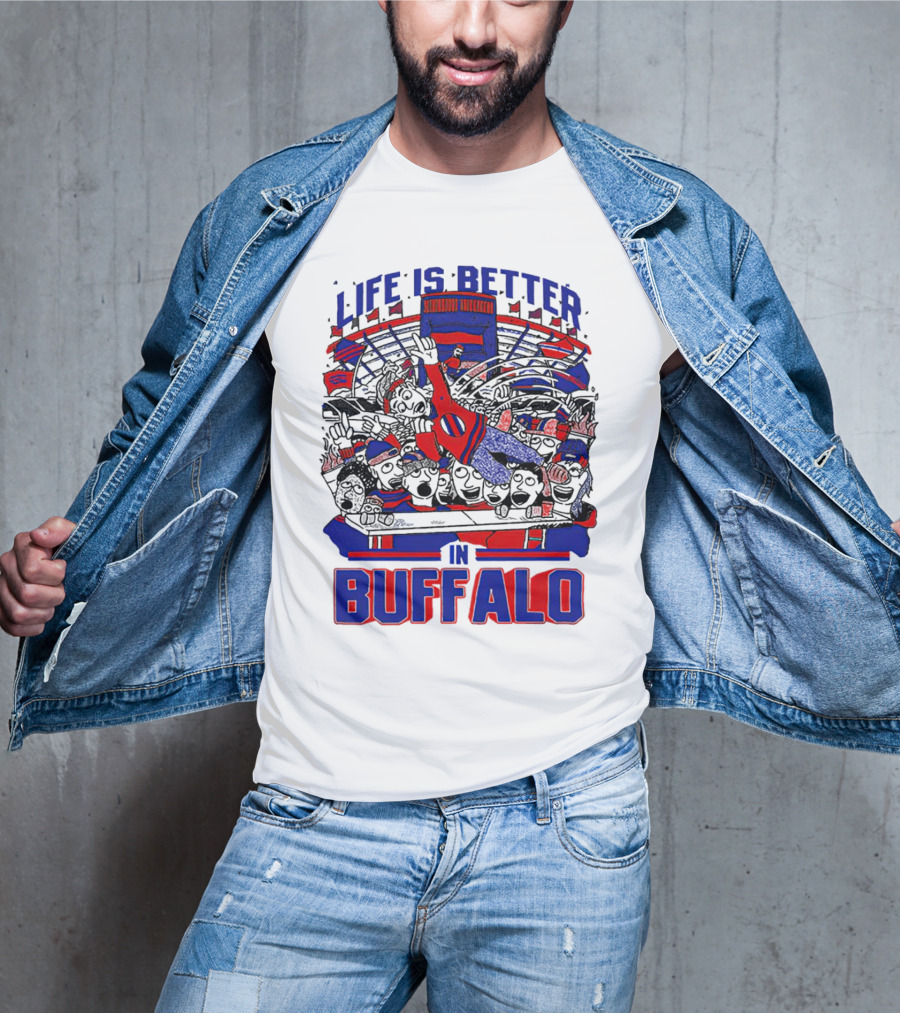 Life Is Better In Buffalo Stadium Crowd T-Shirt