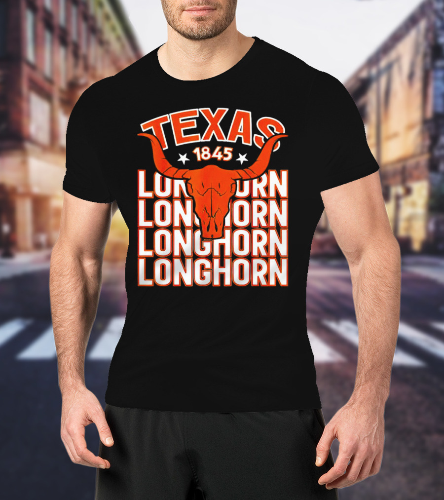 Texas Longhorn 1845 Horns Star T-Shirt