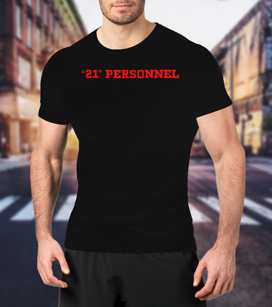 21 Personnel Football Formation Strategy Concept T-Shirt