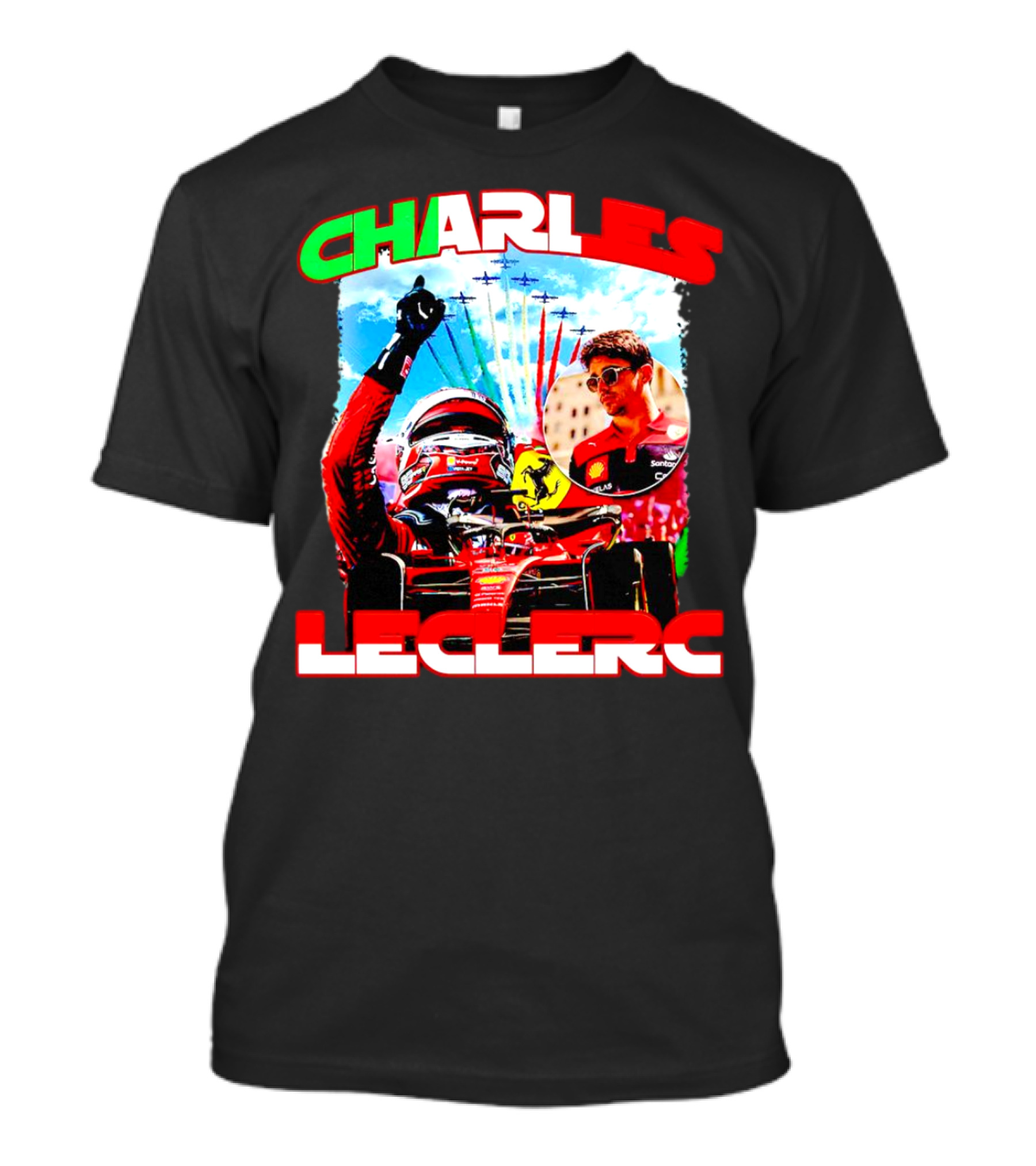 Charles Leclerc Ferrari Formula 1 Racing Champion T-Shirt