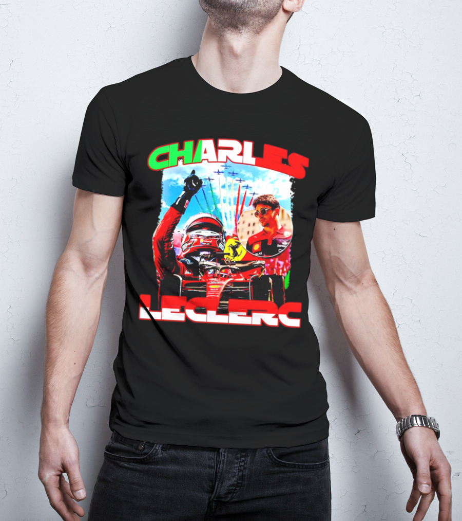 Charles Leclerc Ferrari Formula 1 Racing Champion T-Shirt