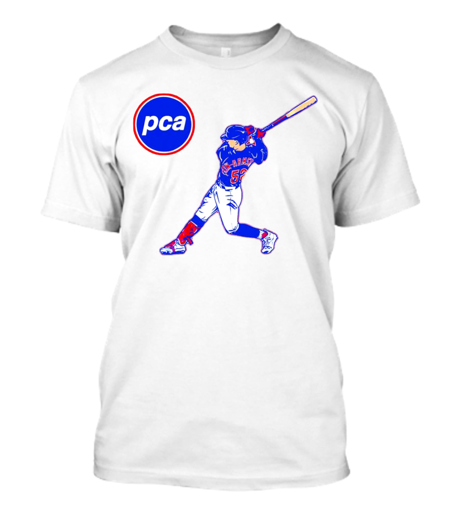 PCA Pete Crow-Armstrong Chicago Cubs Baseball Player Swinging Bat T-Shirt
