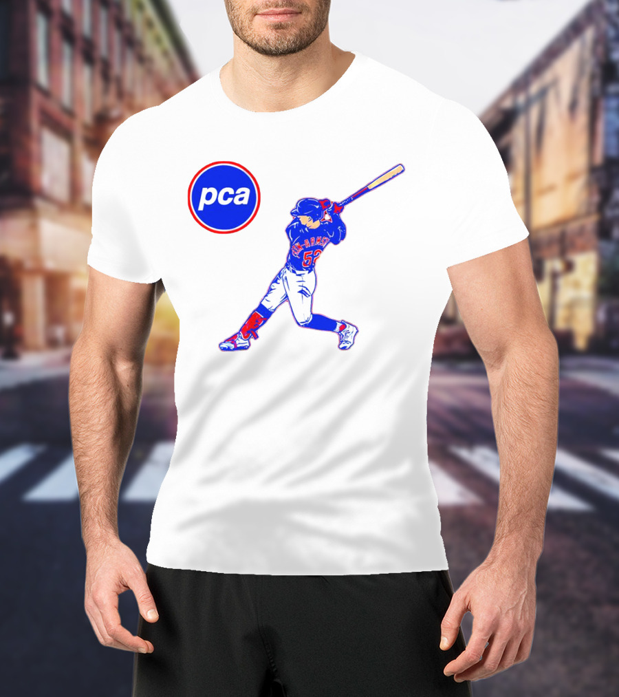 PCA Pete Crow-Armstrong Chicago Cubs Baseball Player Swinging Bat T-Shirt