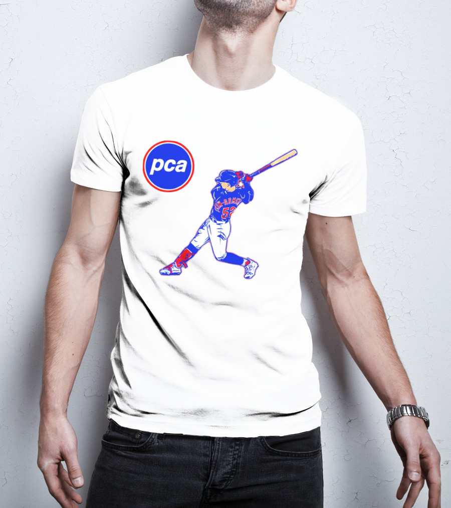 PCA Pete Crow-Armstrong Chicago Cubs Baseball Player Swinging Bat T-Shirt