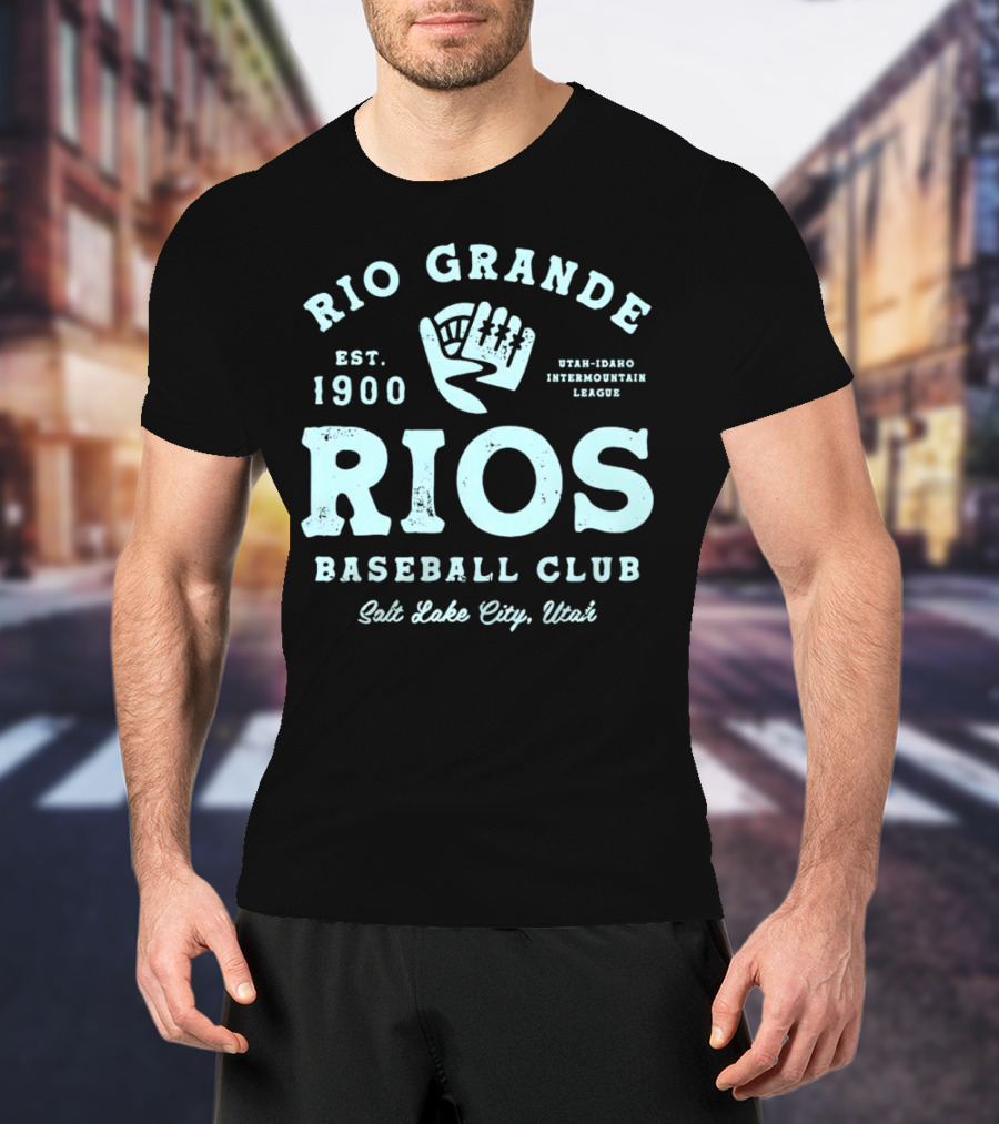Rio Grande Rios Baseball Club Est. 1900 Utah-Idaho Intermountain League Salt Lake City Utah T-Shirt