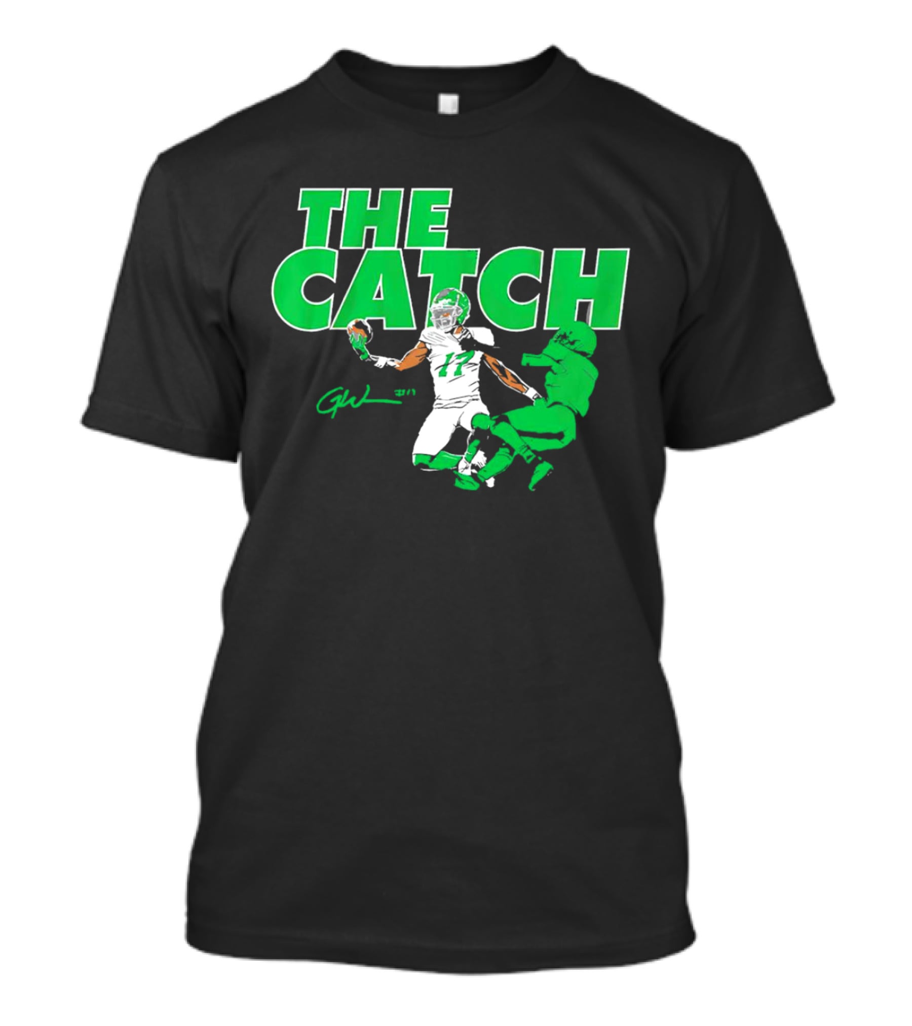 The Catch Garrett Wilson New York Jets Signature GW 17 T-Shirt