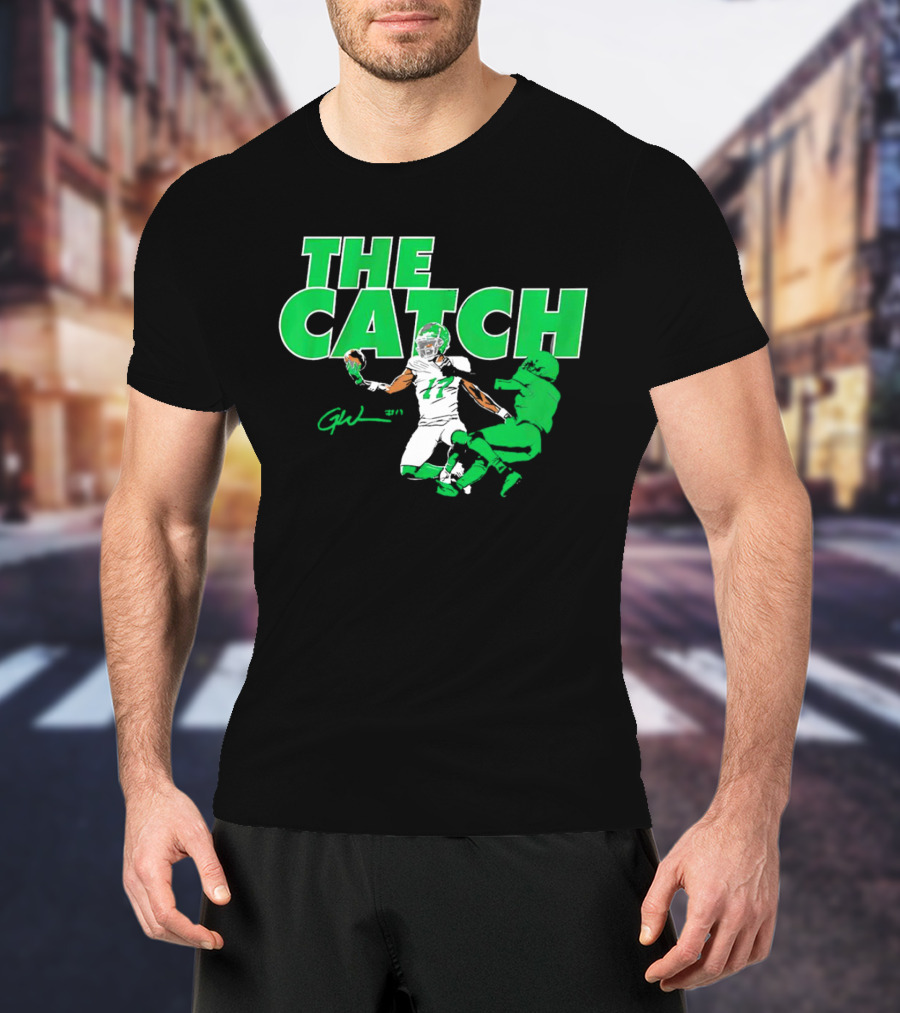 The Catch Garrett Wilson New York Jets Signature GW 17 T-Shirt