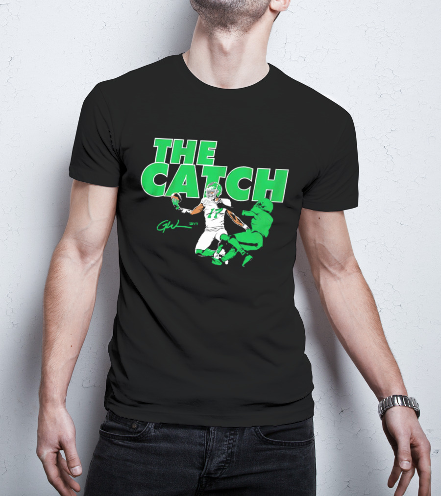 The Catch Garrett Wilson New York Jets Signature GW 17 T-Shirt
