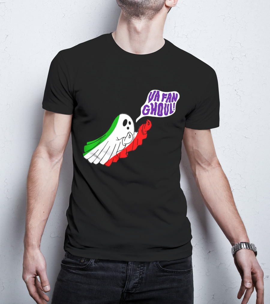 Va Fan Ghoul Ghost With Italian Flag Colors Halloween T-Shirt