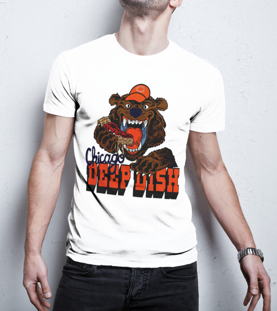Chicago Bears Deep Dish Pizza Bear T-Shirt