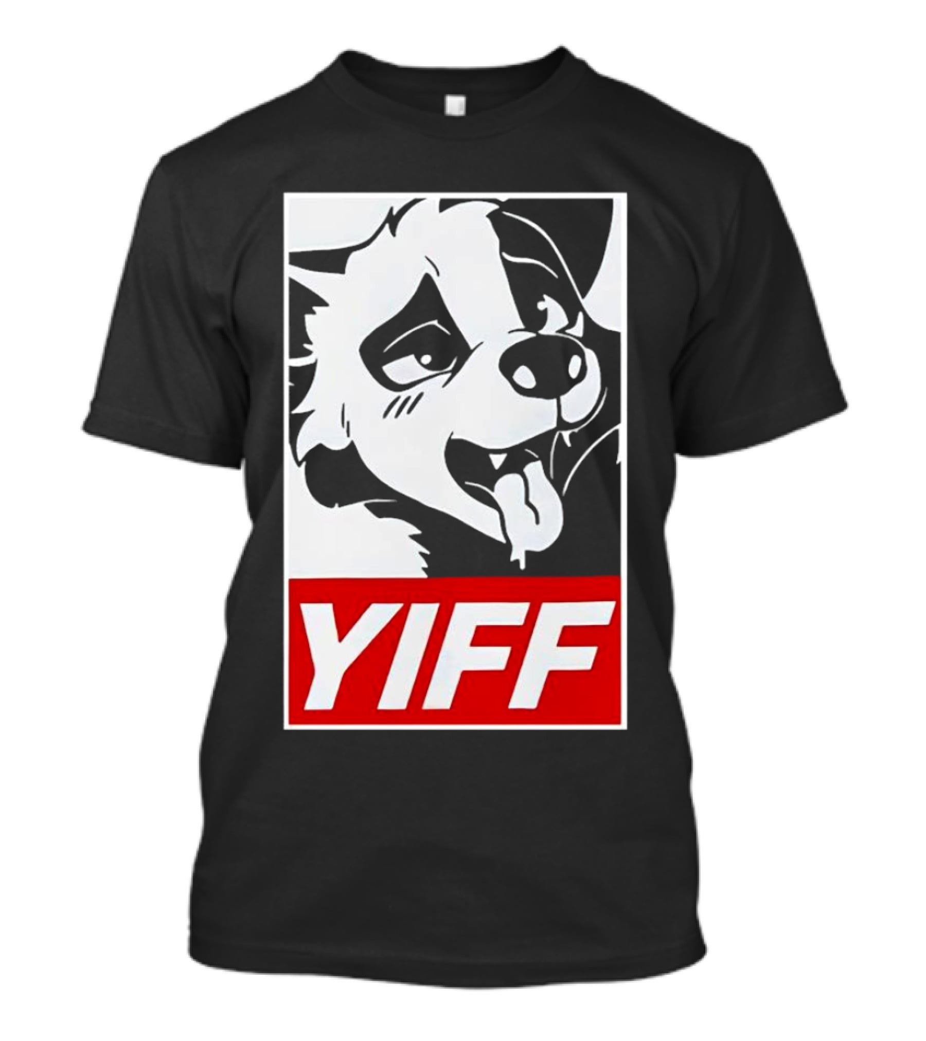 Yiff Furry Face Tongue Out T-Shirt