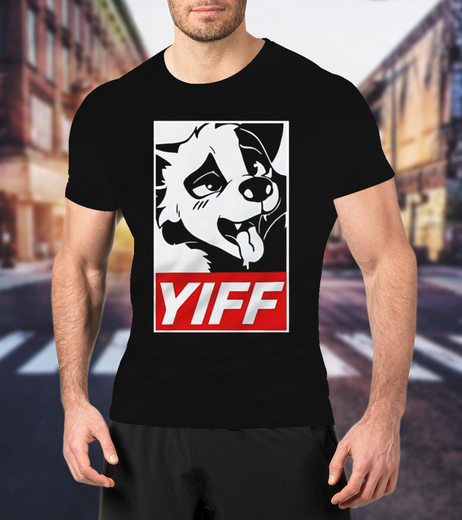 Yiff Furry Face Tongue Out T-Shirt