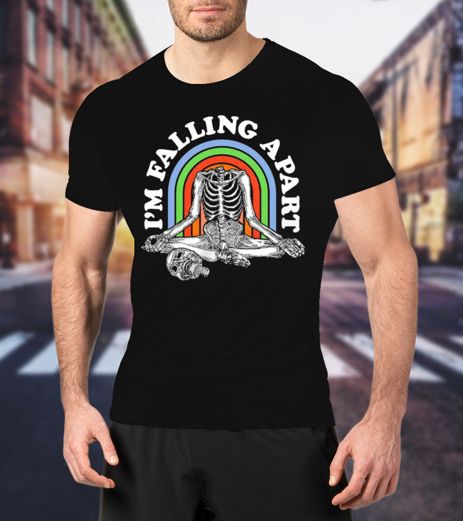 I’m Falling Apart Skeleton Retro Rainbow T-Shirt