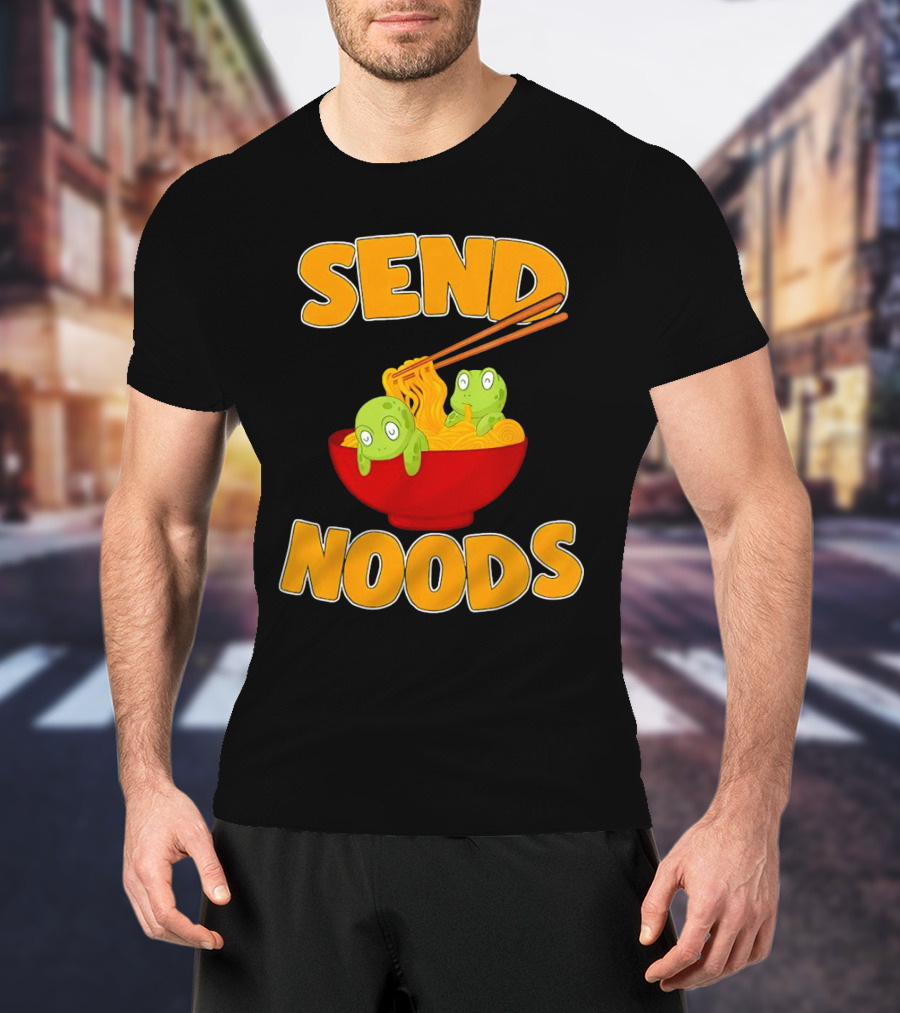 Send Noods Cute Turtles In Ramen Bowl T-Shirt