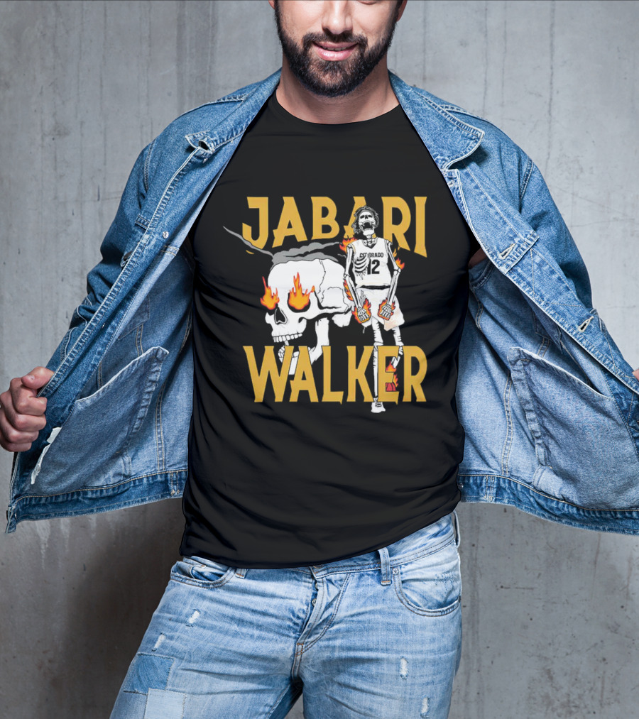 Jabari Walker Colorado Basketball Skull And Flames T-Shirt