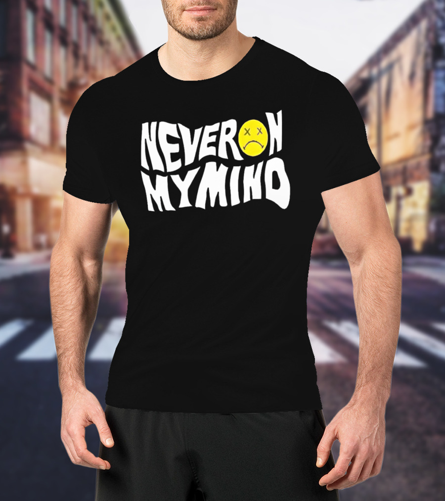 Never On My Mind Sad Face Icon With Yellow T-Shirt