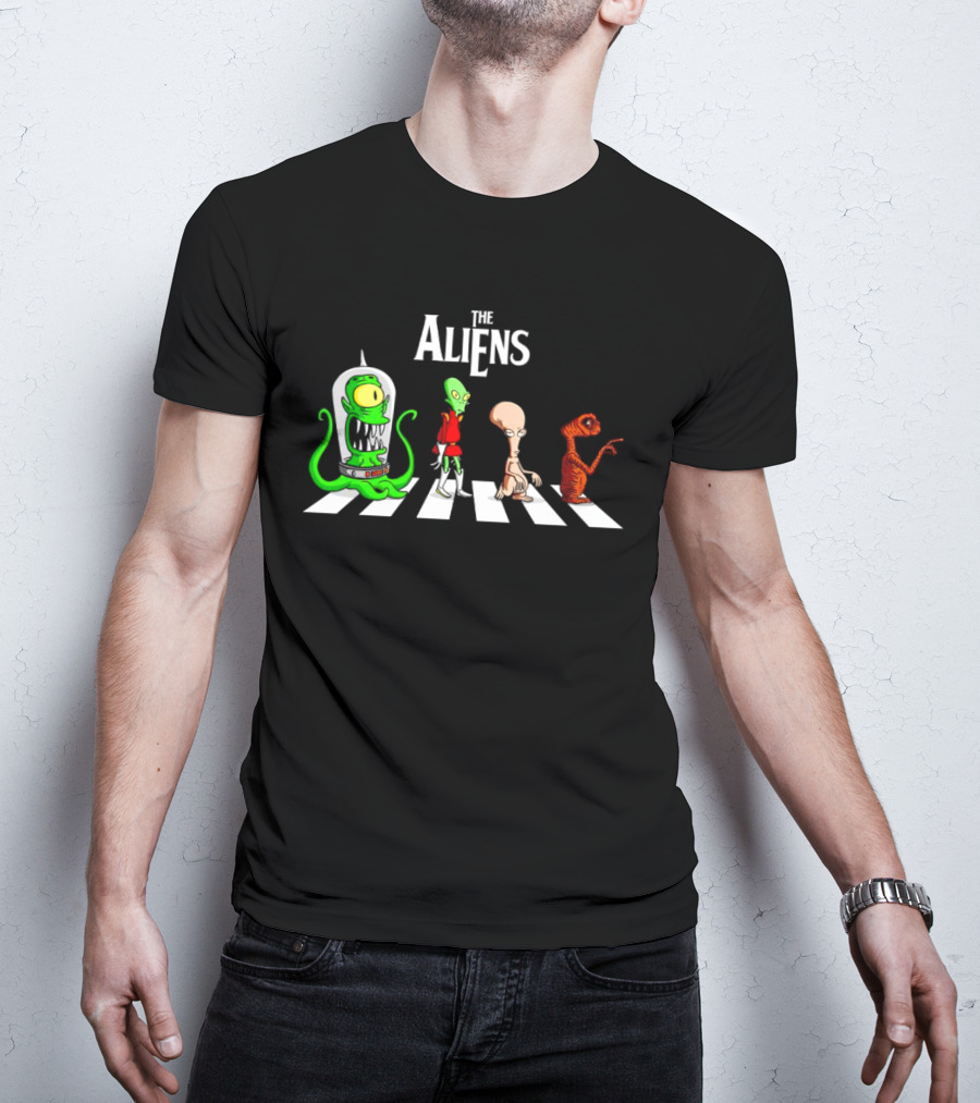 The Aliens Pop Culture Abbey Road Crossover T-Shirt