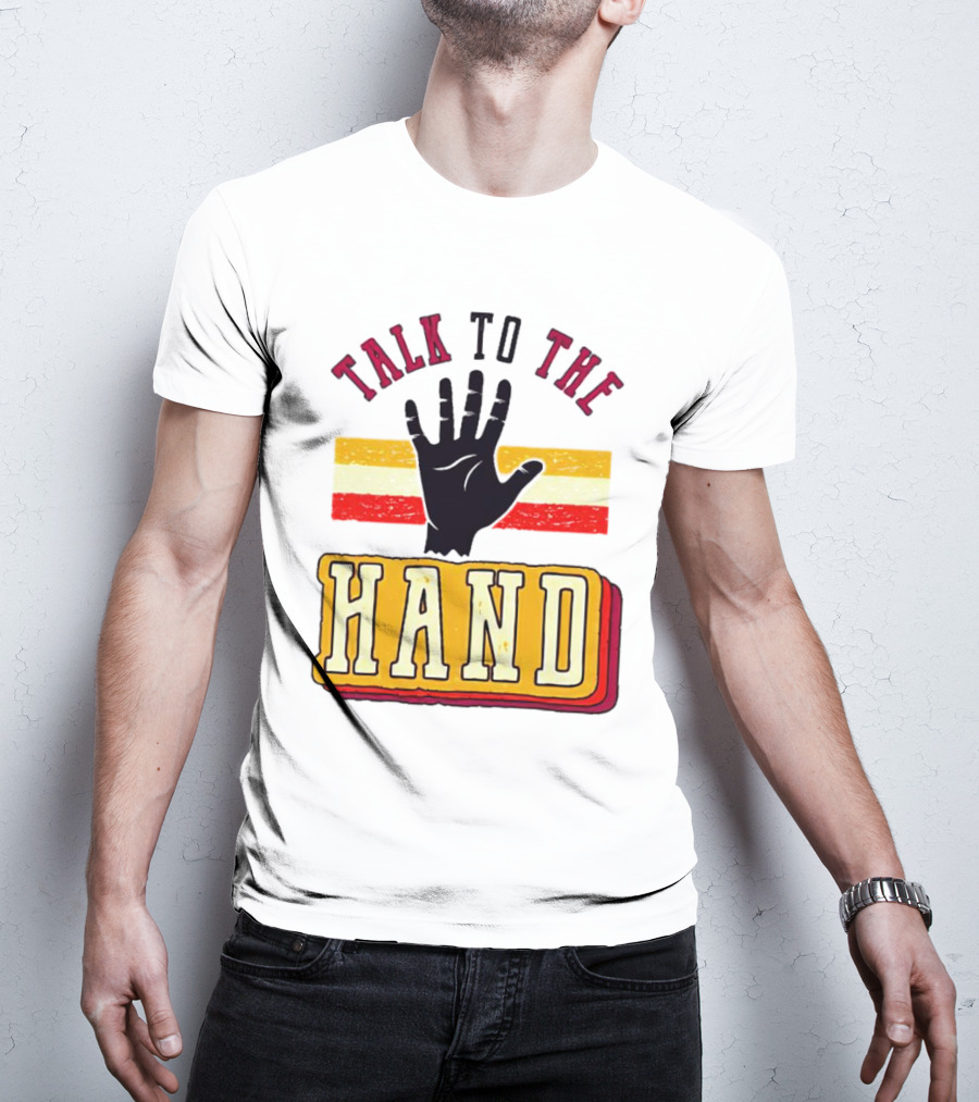 TALK TO THE HAND Retro Stripes T-Shirt