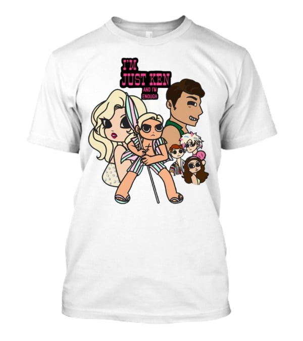 I'm Just Ken And I'm Enough Barbie-Inspired Cartoon Characters T-Shirt