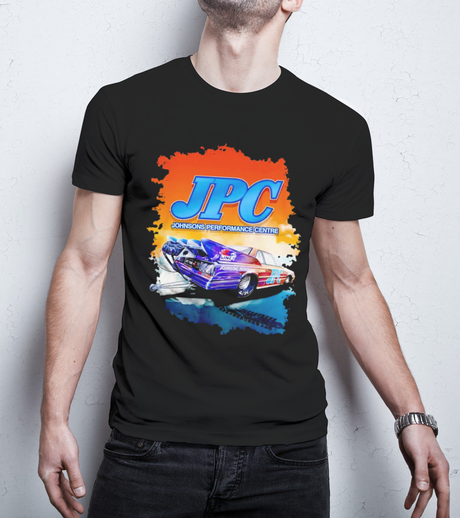 JPC Johnson’s Performance Centre Racing Car And Tire Marks T-Shirt