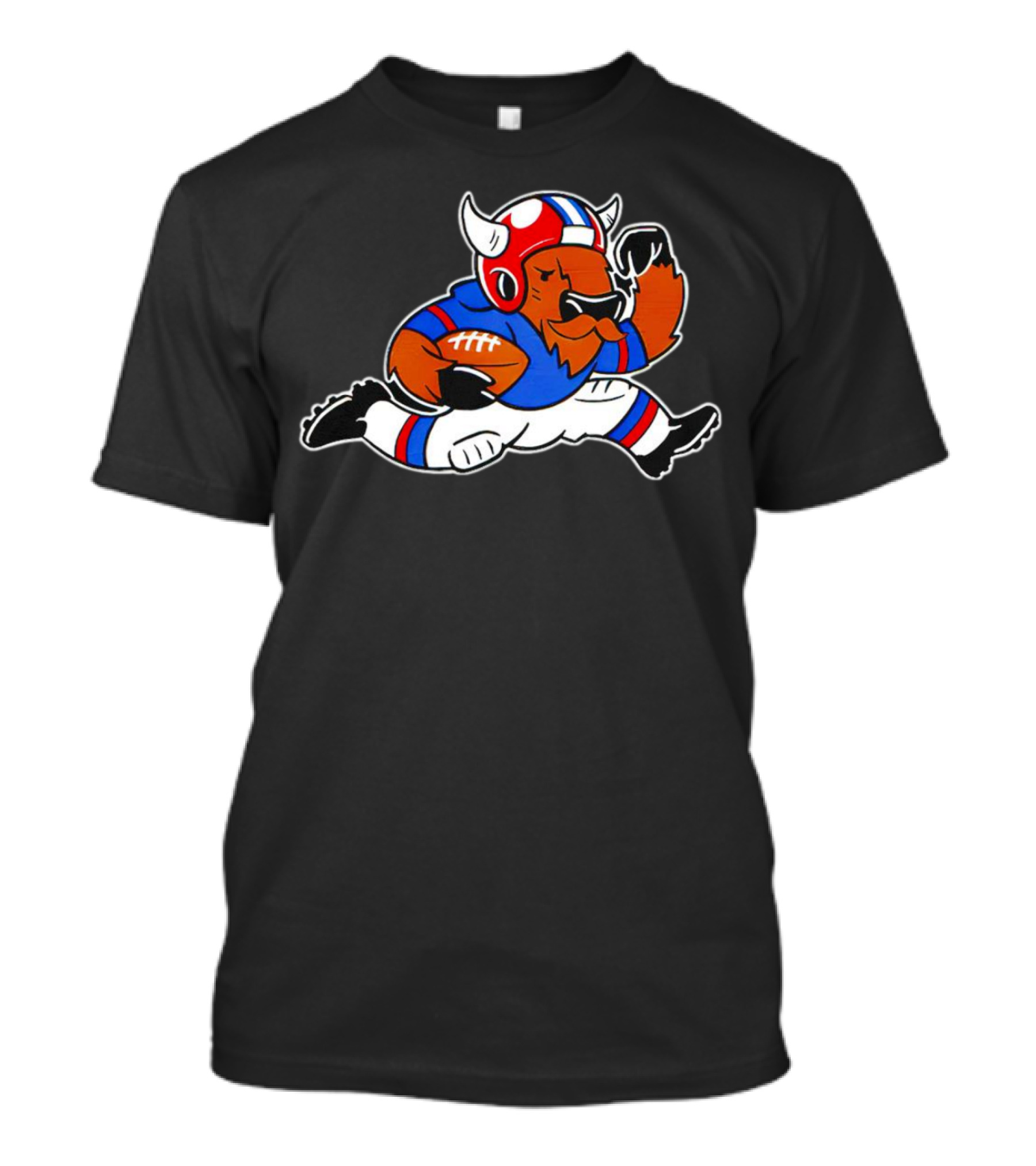 Running Buffalo Football Player In Blue And Red Helmet Monopolizing Wins T-Shirt